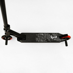 Самокат трюковый пеги алюминиевый диск и дека колёса Best Scooter Reactor HIC-система PU Black and red (112772) Новое