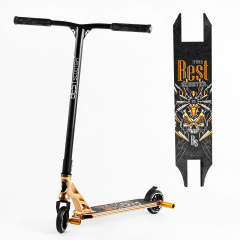 Самокат трюковый Best Scooter Spider HIC-система пеги алюминиевый диск и дека колёса PU 100 кг Gold (107486) Ворожба