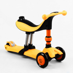 Самокат-велобег трехколесный Best Scooter колеса PU со светом 3 в 1 70 кг Orange (105657) Доманёвка