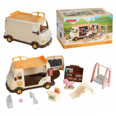 Игрушечный автобус Stomle Family Школа 27х13х17 см Бежево-коричневый (150928) Вознесенск