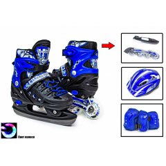 Комплект ролики-коньки с защитой 2in1 Scale Sport. Dark blue (размер 29-33) 97811142 Одеса