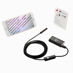 Эндоскоп для смартфона wifi беспроводной Kerui YPC99-5 метров, мягкий кабель, 8 мм диаметр (100811) Хмельницкий