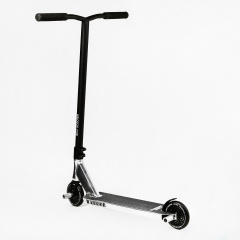 Самокат трюковый Best Scooter Warrior HIC-система пеги алюминиевый диск и дека колёса PU 100 кг Black and white (112764) Киев