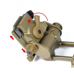 NVG крепление для ПНВ Wilcox L4G24 DOVETAIL интерфейс Ласточкин хвост для NV8000 NV8160 PVS-15/18/21/31 Золотистый (100986) Мукачево
