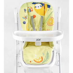 Стульчик для кормления Joy ПВХ 4 колеса White and Yellow (145028) Чернігів