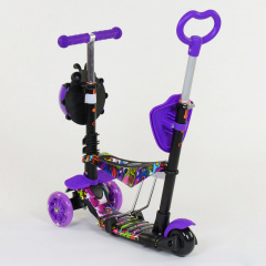 Самокат 5в1 Best Scooter (PU колеса с подсветкой) Абстракция Multicolor (74062) Рівне