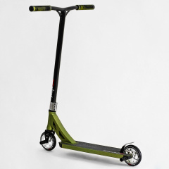 Самокат трюковый Best Scooter Freestyle Pro HIC-система пеги алюминиевый диск и дека колёса PU Green (115642) Березнегувате