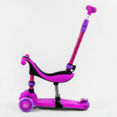 Самокат-велобег трехколесный Best Scooter колеса PU со светом 3 в 1 70 кг Violet (105656) Ворожба