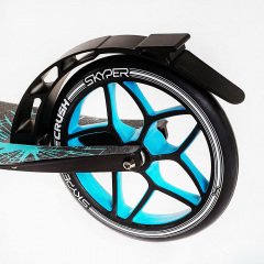 Двухколесный самокат алюминиевый фара амортизатор Skyper Crush 100 кг Turquoise (116954) Городок