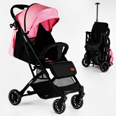 Коляска прогулочная детская JOY Fabiana 30 кг Pink and black 118439 Петрово