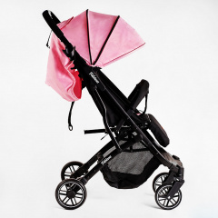 Коляска прогулочная детская JOY Fabiana 30 кг Pink and black 118439 Петрово