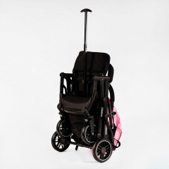 Коляска прогулочная детская JOY Fabiana 30 кг Pink and black 118439 Петрово