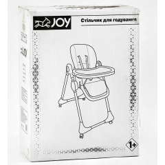 Стульчик для кормления Joy ПВХ 4 колеса White and Purple (145029) Гуляйполе
