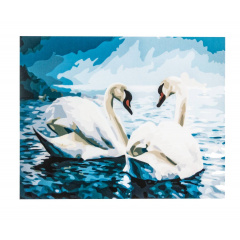Картина по номерам ArtStory Лебеди 40х50 см Разноцветный (248612955) Южноукраїнськ