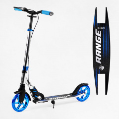 Двухколесный самокат Skyper Range колеса PU амортизатор ручной тормоз 100 кг Blue and metallic (114623) Покровськ