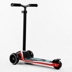 Самокат Best Scooter MAXI съемный алюминиевый руль колеса PU со светом 70 кг Black and red (105876) Львов