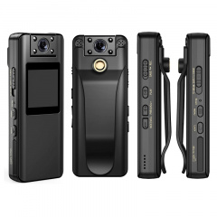 Мини камера - нагрудный видеорегистратор с поворотным объективом экраном и диктофоном Nectronix A22 Черный (100834) Самбор