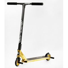 Самокат трюковый алюминиевый диск и дека Best Scooter Kraken HIC-система пеги 100 кг Black and gold (112768) Полтава