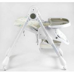 Стульчик для кормления Joy ПВХ 4 колеса White and Beige (145030) Тернопіль
