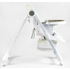 Стульчик для кормления Joy ПВХ 4 колеса White and Beige (145030) Тернопіль