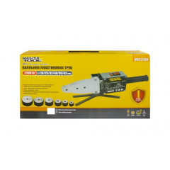 Паяльник для пластиковых труб MASTERTOOL 20-63 мм 2 режима 1100-2200 Вт 220 V 50 Hz 0-300°С IP44 LED (ППТ2200) Калуш