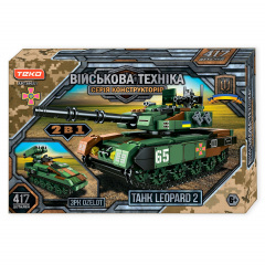 Конструктор Teko Военная техника танк Leopard 2 и ЗРК Ozelot 417 деталей Green (152224) Орехов