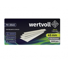 Гвоздь закаленный для пневмостеплера WERTVOLL 18GA 45 мм/1.0х1.25 мм 5000 шт Grey (FX-2545) Шепетовка