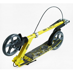 Самокат двухколесный Best Scooter PU 200 мм 1 амортизатор Yellow and Black (150408) Братское