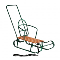 Санки с ручкой Yufeng Королевские 90x38 см Зеленый (143653) Дубно