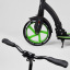 Самокат двухколесный Best Scooter с PU колесами, амортизатором, широким рулем, зажимом для руля Black/Green (94767) Охтирка