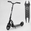 Самокат двухколесный Best Scooter с PU колесами, 1 амортизатором Black (99664) Кушугум