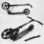 Самокат двухколесный Best Scooter с PU колесами, 1 амортизатором Black (99664) Кушугум
