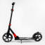 Самокат двухколесный складной амортизатор Best Scooter PU колеса 100 кг Black and red (105585) Кам'янка-Дніпровська