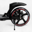 Двухколесный складной самокат фонарик 2 амортизатора дисковый тормоз Best Scooter 100 кг Black and red (114292) Кушугум