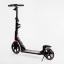 Двухколесный складной самокат фонарик 2 амортизатора дисковый тормоз Best Scooter 100 кг Black and red (114292) Кушугум
