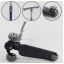 Самокат трехколесный Best Scooter складной алюминиевый руль, 3 колеса PU со светом Black/Blue (102024) Гуляйполе