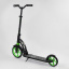 Самокат двухколесный Best Scooter с PU колесами, 1 амортизатором Black/Green (99666) Ромни