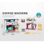 Кофемашина Yufeng Coffee Machine 28 х 14 х 26 см Multicolor (147531) Курень