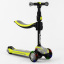 Самокат трехколесный с сидением Best Scooter MAXI PU колеса со светом 60 кг Green and grey (102929) Шепетовка