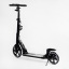 Двухколесный складной самокат фонарик 2 амортизатора дисковый тормоз Best Scooter 100 кг Black (114291) Косов