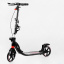 Двухколесный складной самокат фонарик 2 амортизатора Best Scooter 100 кг Black and red (114434) Полтава