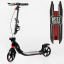 Двухколесный складной самокат фонарик 2 амортизатора Best Scooter 100 кг Black and red (114434) Полтава