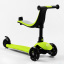 Самокат-велобег Best Scooter 3 в 1 колеса PU со светом сидение родительская ручка 50 кг Green (106696) Южноукраинск