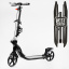 Двухколесный складной самокат фонарик 2 амортизатора Best Scooter 100 кг Black and white (114437) Ворожба