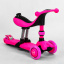Самокат-велобег трехколесный Best Scooter колеса PU со светом 3 в 1 70 кг Pink (104497) Покровск