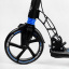 Двухколесный складной самокат фонарик 2 амортизатора дисковый тормоз Best Scooter 100 кг Black and blue (114293) Гайсин