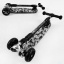 Самокат трехколесный Best Scooter MAXI складной колеса PU со светом Skulls and flowers 60 кг Разноцветный (105402) Покровск
