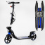 Двухколесный складной самокат фонарик 2 амортизатора Best Scooter 100 кг Black and blue (114436) Киев