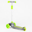 Самокат трехколесный свет деки и колес съёмный руль Best Scooter MAXI 60 кг Green and grey (114441) Энергодар