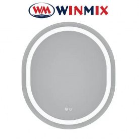 Дзеркало для ванної кімнати Winmix Premium ELLIPSE MV05-80x70-REVERSE (з LED-підсвічуванням, антизапотівання)